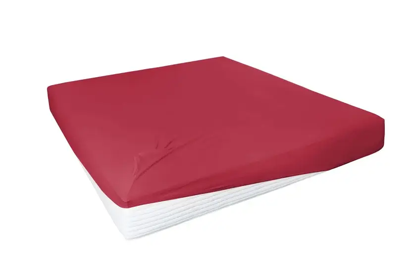 Preis Gesenkt Vario Spannbetttuch Stretch Elasthan-Feinjersey 90 x 200-120 x 220 cm rot