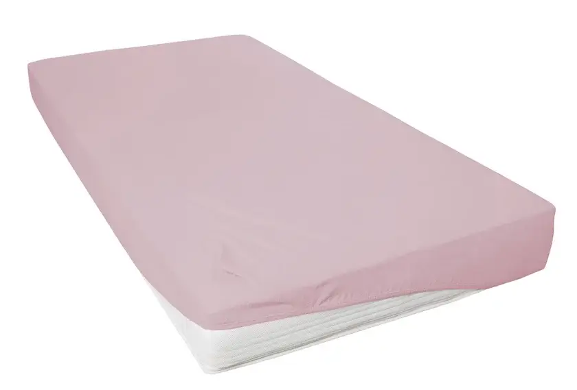 Abverkauf Vario Spannbetttuch Teddy-Flausch 90-100 x 200 cm mauve