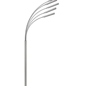 Expressversand LED Stehlampe REED nickelfarbig
