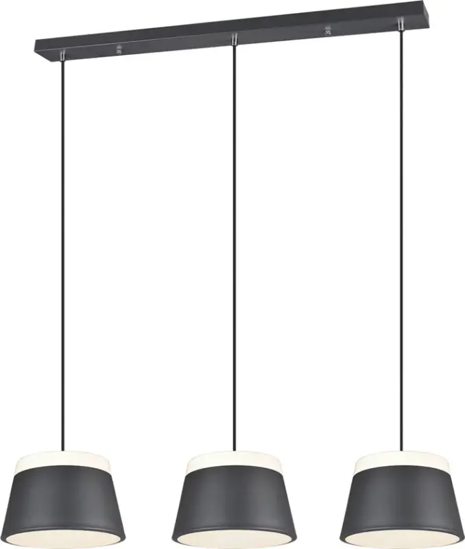 Baroness Pendelleuchte grau 308900642, B/H/T: 105 / 150 / 25 cm, Metall Rabatt