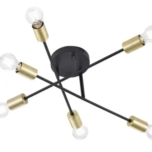 Markenware Cross Deckenleuchte schwarz 606700632, D/H: 56,6/19,1 cm, Metall