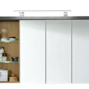 Letzte Chance Spiegelschrank Bay Braun 123x71x18 cm