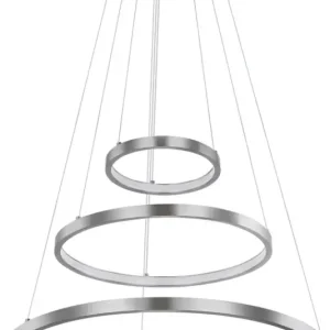 Kracherpreis Ralph III Pendellampe silberfarben, goldfarben, D/H: 51 x 120 cm, Metall, Kunststoff