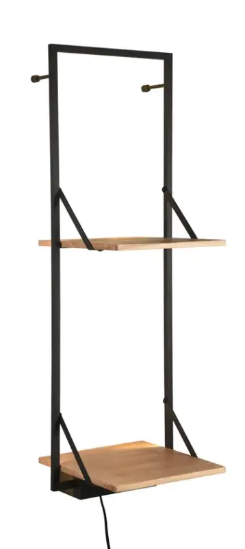LED-Regal Leonie 30 x 90 cm Artisan-Eiche/schwarz Markenware