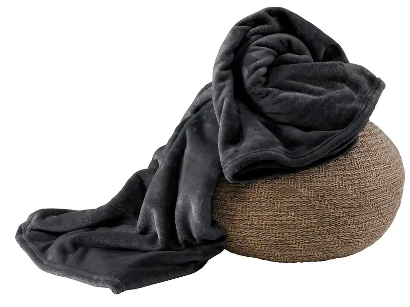 Super-Preis XXL-Flanell-Kuscheldecke Anthrazit, ca. 220x240 cm