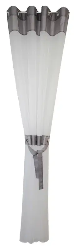 Neue Kollektion Ösenvorhang Andre Silber ca. 140 x 245 cm