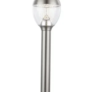 GLOBO LED Wegeleuchte Callisto Silberfarbig,Transparent/Klar 15x15cm H59cm Solange Der Vorrat Reicht