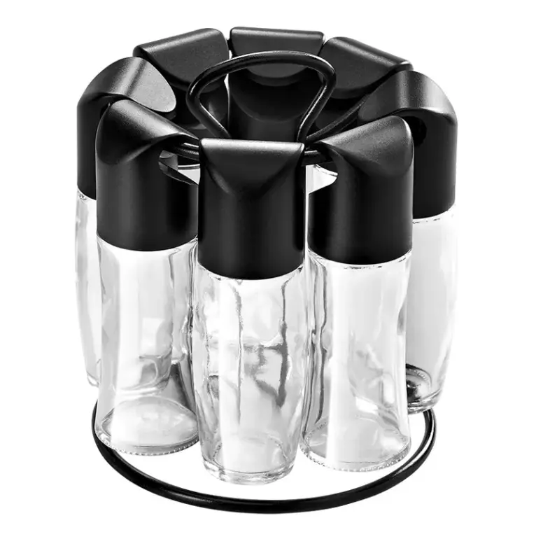 metaltex Gewürzständer Spice-8, Metaltex, Glas/Kunststoff, schwarz Sonderangebot