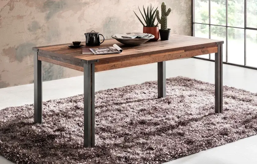 Günstig Esstisch Prime Grau/Braun 160 x 77 x 90 cm