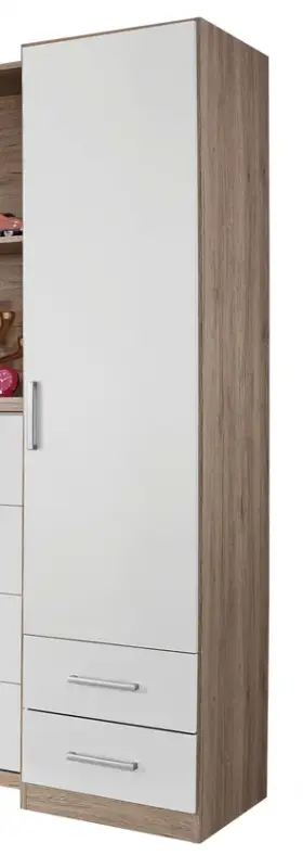 Top-Preis Drehtürenschrank Albero Eiche Sanremo Nachbildung/Alpinweiß ca. 47 x 197 x 54 cm