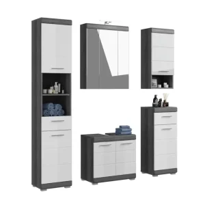 Sofort Bestellen Badkombination Scout silber 6-teilig B/H/T 164x191x34 cm