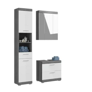 Saisonangebot Badkombination Scout weiß /silber 3-teilig B/H/T 112x191x34 cm