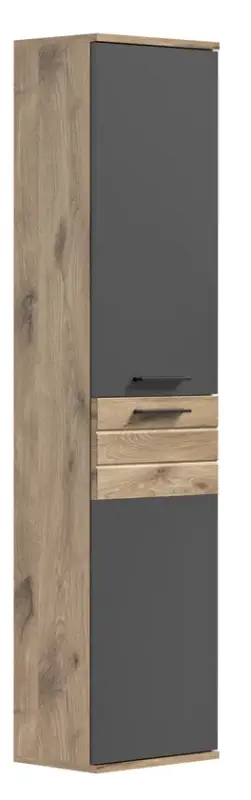 Hochschrank Mason grau/braun B/H/T 37x152x24 cm Neue Ware