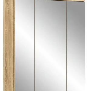 Top-Preis Spiegelschrank Lambada 60x79x18 cm Eiche hell Sonoma / Spiegelglas
