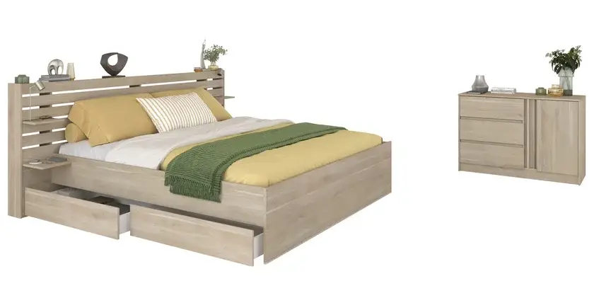 Parisot Schlafzimmerset Escale 26 braun Schneller Versand