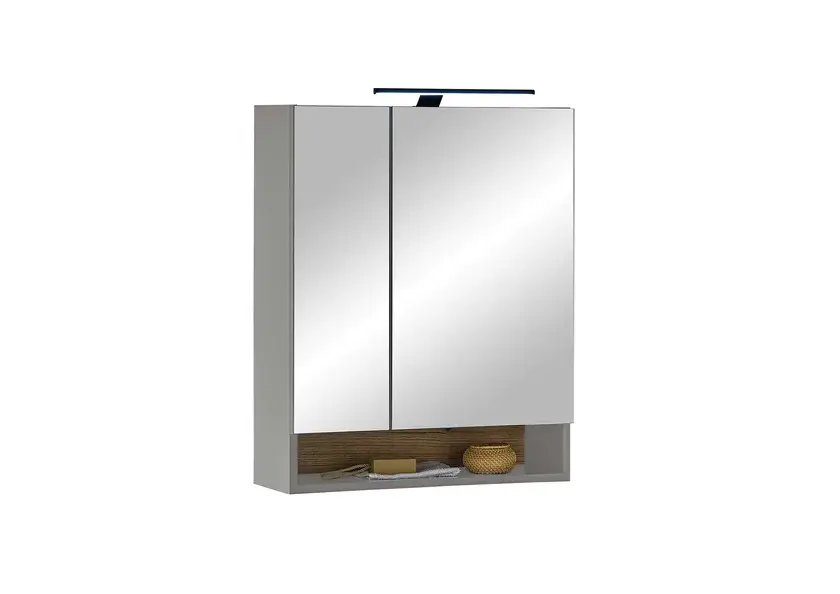 Spiegelschrank Denver grau B/H/T ca. 60/75/22cm Solange Der Vorrat Reicht