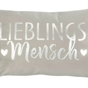 Wochenendangebot Dekokissen "Lieblingsmensch" 30 x 50 cm kitt