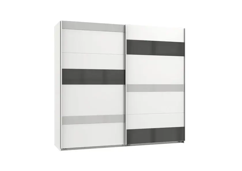 Sale Schwebetürenschrank Mary Weiß/Glas 225x210x65 cm