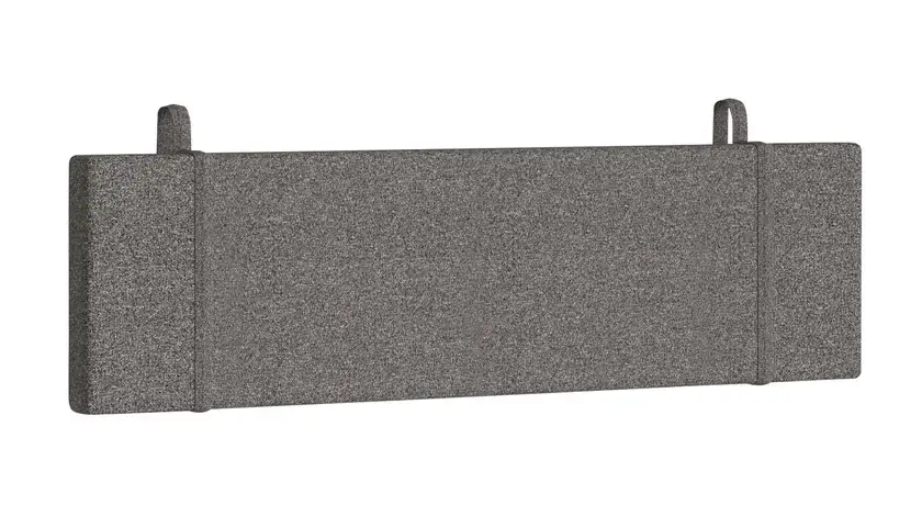 Zertifiziert Kopfteilkissen Twenty 90x25x4 cm dunkelgrau