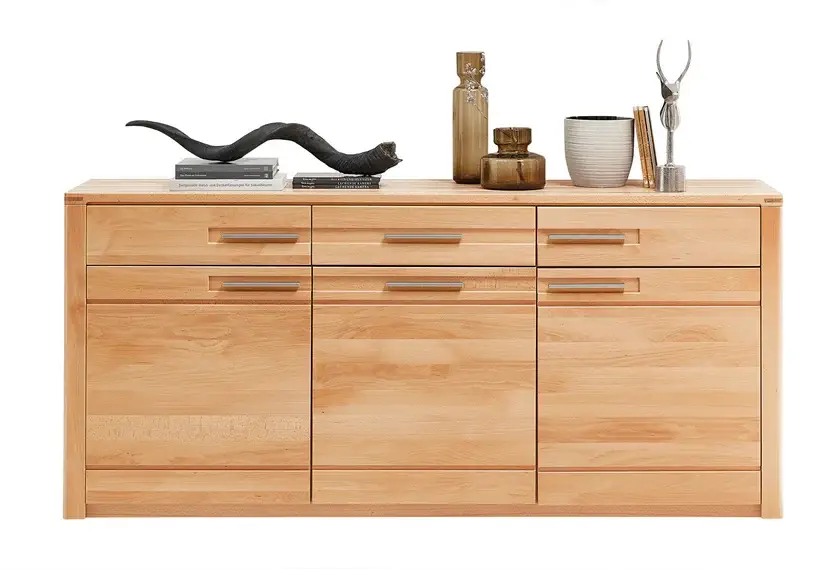 Sideboard Nature One 190x86x45 cm braun Teilmassiv Buche lackiert Top-Preis
