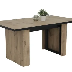 Tisch Anni Viking Oak-Dekor/schwarz160(320) x 90 cm Top-Preis