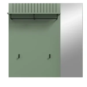 Garderobenpaneel Station 106 x 106 x 27 cm Glas/Metall Smoke Green Preiswert