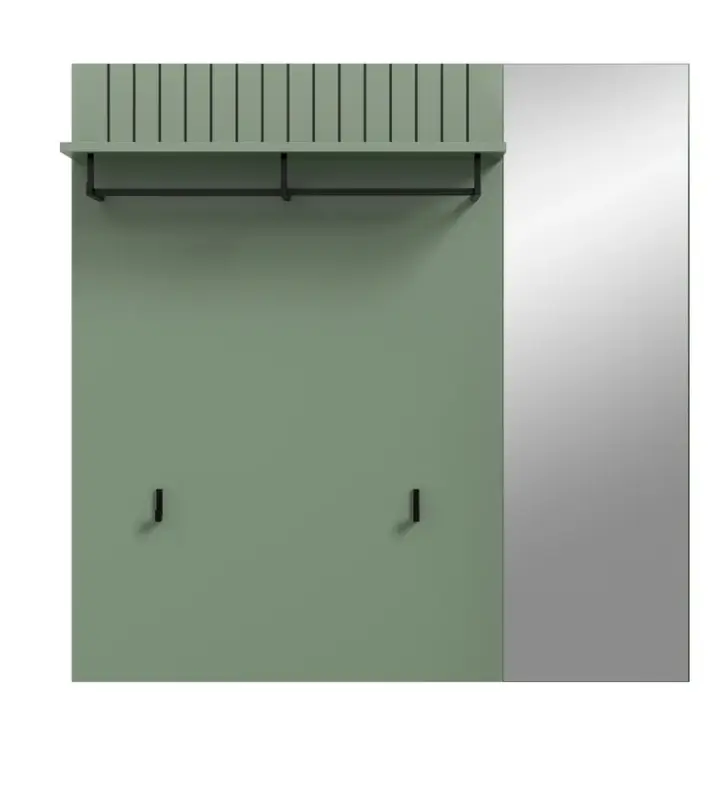 Garderobenpaneel Station 106 x 106 x 27 cm Glas/Metall Smoke Green Preiswert