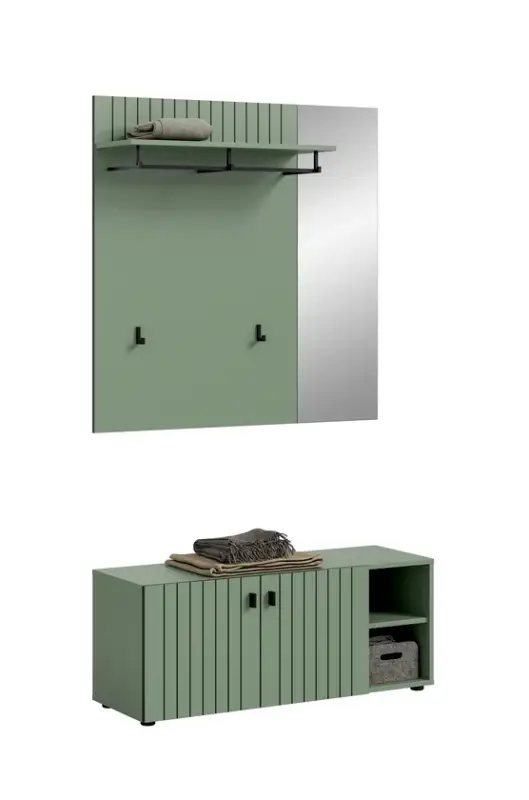 Preisreduziert Garderobenkombination Station 2-tlg. 106 x 37 x 192 cm Smoke Green