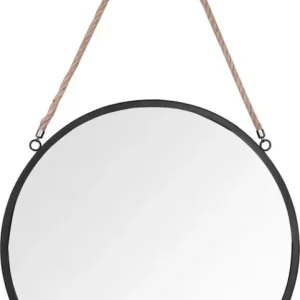 Spiegel Taira Ø 40 cm Metall schwarz Begrenztes Angebot