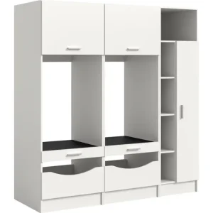 Waschmaschinenumbau Set Free 3-teilig 195 x 182 x 68 cm Weiß Preisreduziert