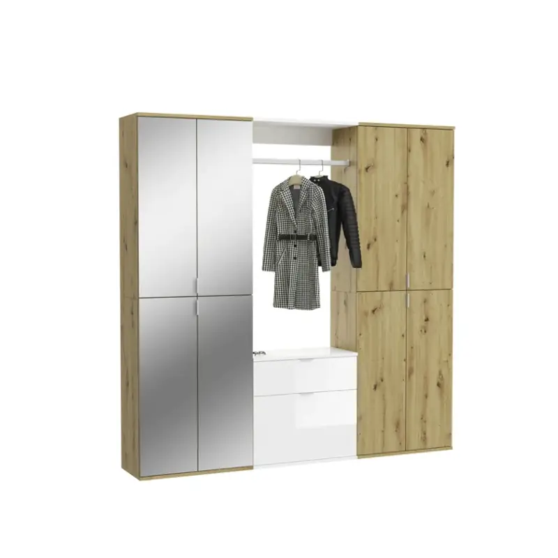 Garderobenkombination PROJEKT X 3-teilig Braun 183x193 cm Heißes Angebot