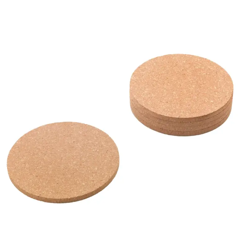 Glasuntersetzer Kork rund Ø 9 cm 6-teilig Braun Sichere Zahlung