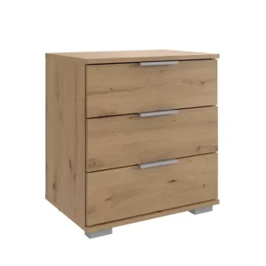 Nachttisch Easy Plus A 58 x 52 x 38 cm 3 Schubkästen Artisan Eiche Mega-Angebot