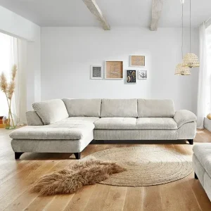 Expressversand Ecksofa Chatelet Cordbezug Ecru