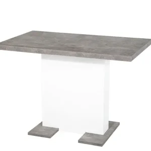 Direktkauf Tisch Britt Beton-Optik/Weiß 110-150 x 69 cm