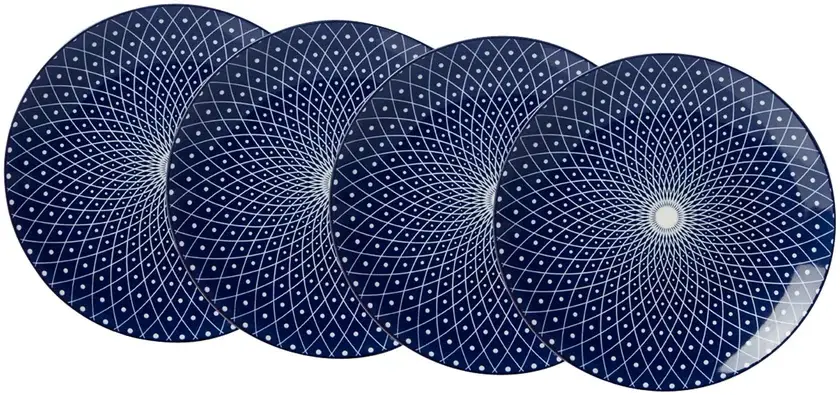 Highlight Ritzenhoff & Breker Dessertteller Royal Reiko 4er Set blau/ weiß