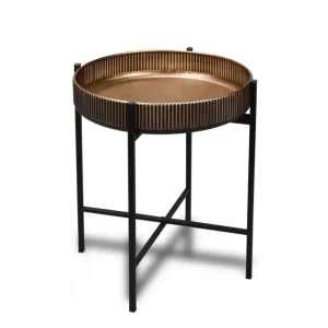 Beistelltisch Jane42 x 50 x 42 cm goldfarbig/ schwarz Markenprodukt