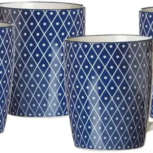 Bestpreis Ritzenhoff & Breker Kaffeebecher Royal Reiko 4er Set blau/ weiß