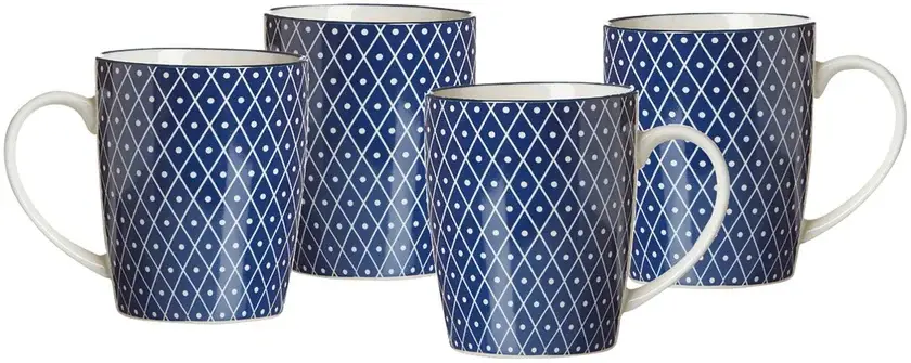 Bestpreis Ritzenhoff & Breker Kaffeebecher Royal Reiko 4er Set blau/ weiß