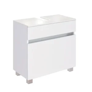 Geprüft Waschbeckenunterschrank Baabe 60 x 55 cm Weiß matt