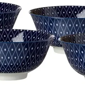 Ritzenhoff & Breker Müslischale Royal Reiko 4er Set blau/ weiß Markenware
