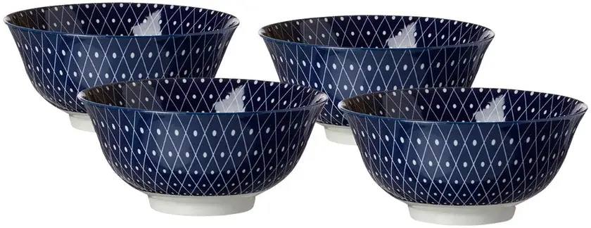 Ritzenhoff & Breker Müslischale Royal Reiko 4er Set blau/ weiß Markenware