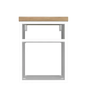 Regal Davos Front Weiß matt/Korpus Weiß-Wotan Eiche-Optik 30x41x47 cm Direktkauf