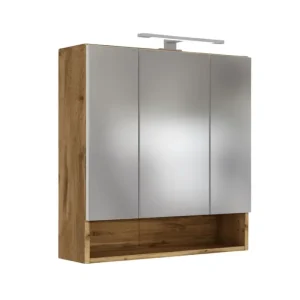 Knallerangebot Spiegelschrank Livorno 60x64x20 cm Wotaneiche/Spiegelglas