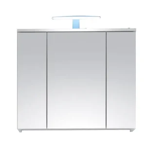 Spiegelschrank Spice Weiß Hochglanz 80 x 67 x 20 cm Echt