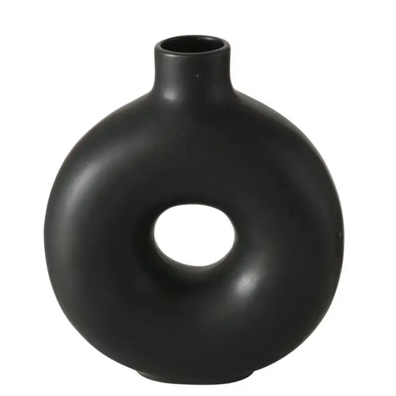 Jetzt Bestellen Keramikvase Lanyo schwarz 17x7x20cm