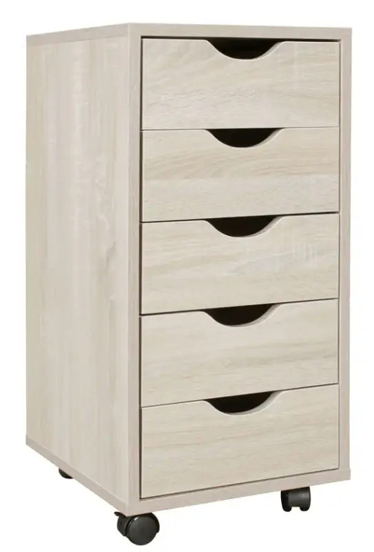 Nur Für Kurze Zeit Rollcontainer Aleg 33 x 64 cm Eiche Sonoma