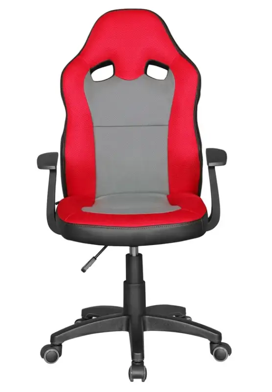 Letzte Chance Drehstuhl grau/ rot/ schwarz