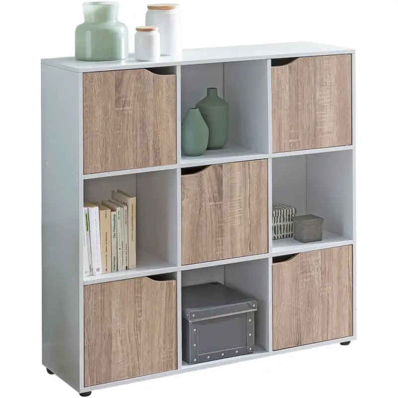 Regal Vardo 89 x 91 Weiß/Eiche Sonoma Sonderangebot