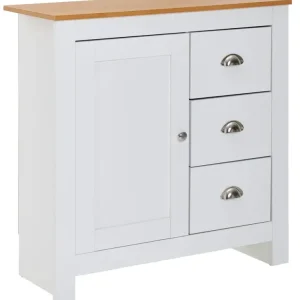 Kommode Bray weiß/braun 79 x 81 x 35 cm Preiswert